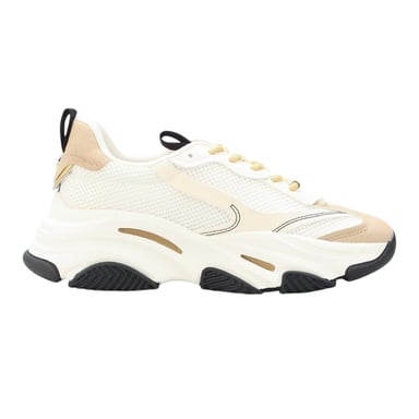 Steve Madden Womens/Ladies Possession-E Platform Trainers (White/Tan)