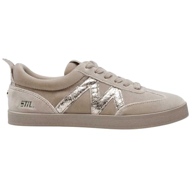 Steve Madden Womens/Ladies Metallic Suede Trainers (Mushroom)