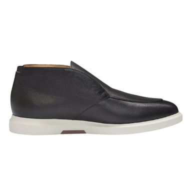 Boss Mens Randy Leather High Top Trainers (Dark Brown)