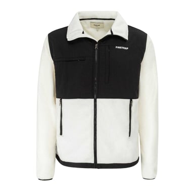 Firetrap Mens Colour Block Fleece Jacket (Natural)