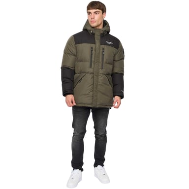 Crosshatch Mens Polyester Puffer Jacket (Green)