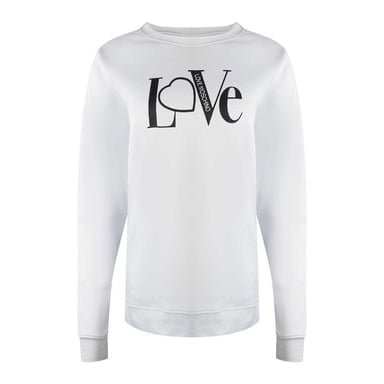 Love Moschino Womens/Ladies Love Logo Long-Sleeved Sweatshirt (White)