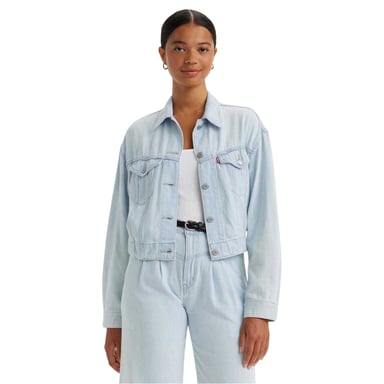 Levis Womens/Ladies Cotton Denim Trucker Jacket (Light Blue)