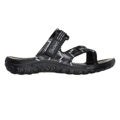 Skechers Womens/Ladies Reggae Zig Zag Sandals (Black/Grey)