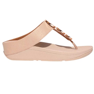 FitFlop Womens/Ladies Halo Toe Post Wedge Sandals (Beige)