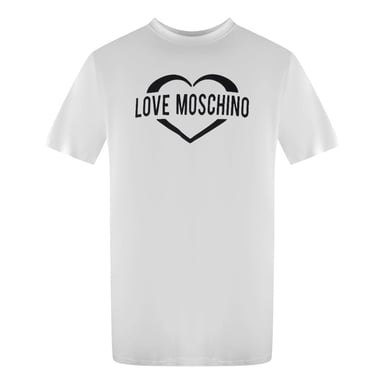 Love Moschino Womens/Ladies Heart Logo T-Shirt (White)