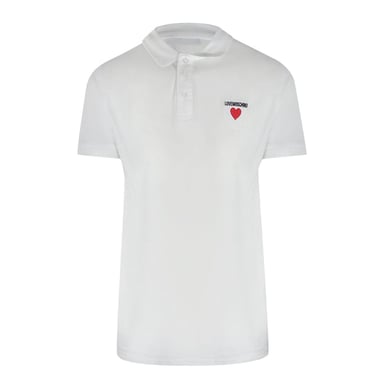 Love Moschino Mens Cotton Short-Sleeved Polo Shirt (White)