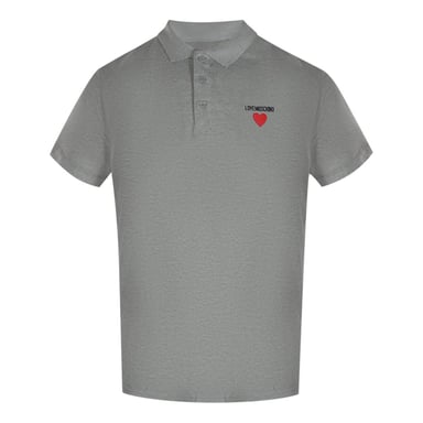 Love Moschino Mens Cotton Short-Sleeved Polo Shirt (Grey)