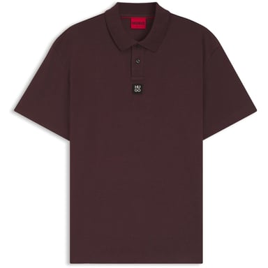 Hugo Mens Deabono Logo Polo Shirt (Dark Brown)