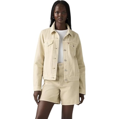 Levis Womens/Ladies Denim Trucker Jacket (Beige)