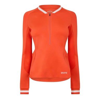 Skins Womens/Ladies Quarter Zip Base Layer Top (Red)