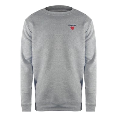 Love Moschino Mens Heart Logo Sweatshirt (Grey)