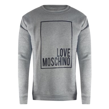 Love Moschino Mens Box Logo Sweatshirt (Grey)