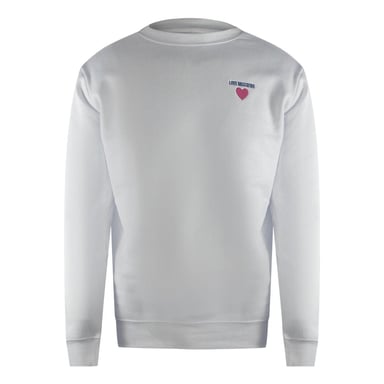 Love Moschino Mens Heart Logo Sweatshirt (White)