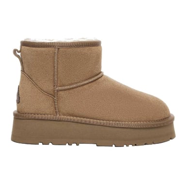 EverAu Womens/Ladies Mini Classic Cow Suede Boots (Chestnut)