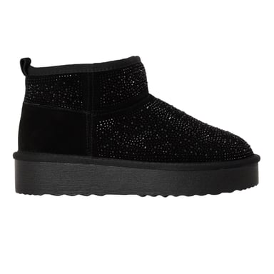 Steve Madden Womens/Ladies Clydes Suede Platform Boots (Black)