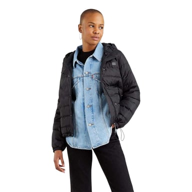 Levis Womens/Ladies Packable Slim Puffer Jacket (Black)