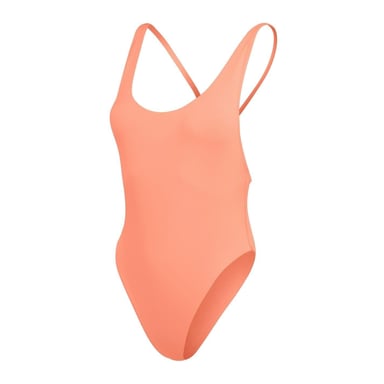 Speedo Womens/Ladies Solid One Piece Swimsuit (Peach)
