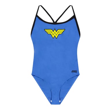 Zoggs Girls Wonder Woman One Piece Swimsuit (Blue)