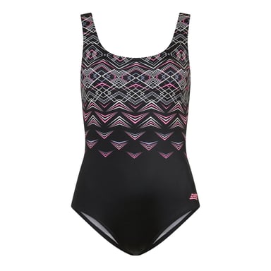 Zoggs Womens/Ladies Electric Scoopback One Piece Swimsuit (Black)