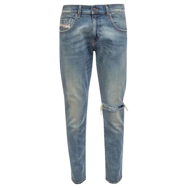 Diesel Mens 2019 D-Strukt Denim Slim Jeans (Blue)