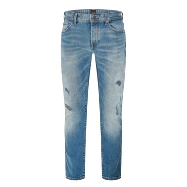 Boss Mens Distressed 5 Pockets Slim Jeans (Navy)