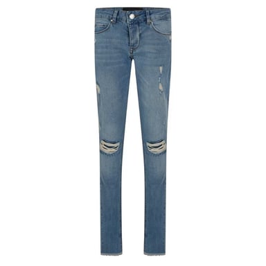 Criminal Damage Womens/Ladies Curtis Slim Jeans (Blue Wash)