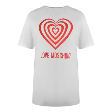 Love Moschino Womens/Ladies Hypno Heart T-Shirt (White)