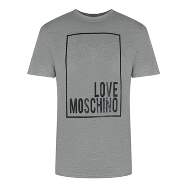 Love Moschino Mens Box Logo T-Shirt (Grey)