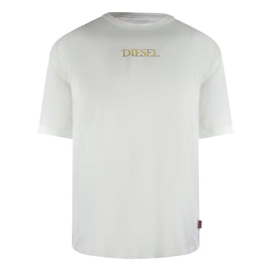 Diesel Mens Logo Cotton T-Shirt (Off White)