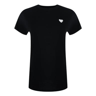Love Moschino Unisex Adult Contrast Heart Logo T-Shirt (Black/White)
