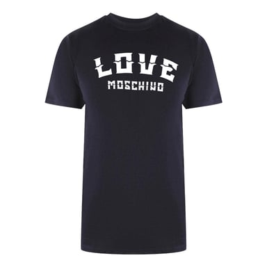 Love Moschino Mens Bold Logo T-Shirt (Navy Blue)