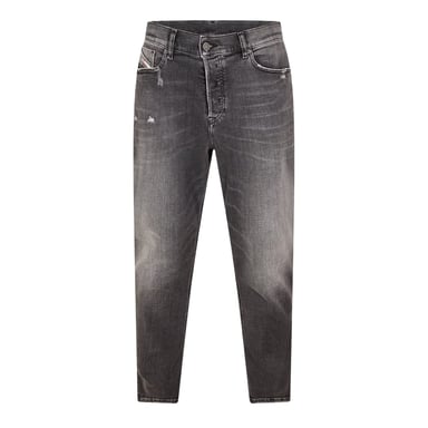 Diesel Mens D-Fining Tapered Jeans (Black/Grey/Denim)