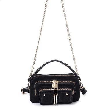 Helena Suede Black w. Goud Tas