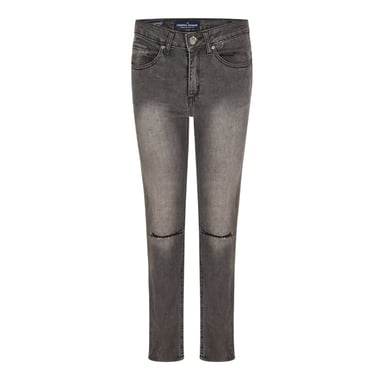 Criminal Damage Womens/Ladies SOS Ripped Skinny Jeans (Grey)