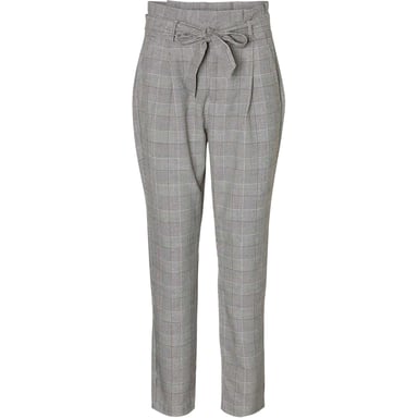 Vero Moda Womens/Ladies Plaid Paperbag Petite Trousers (Grey)