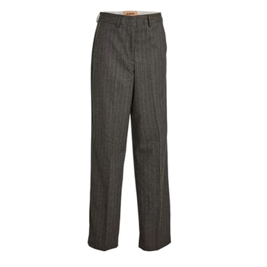 JJXX Womens/Ladies Pinstripe Straight Trousers (Grey Melange)