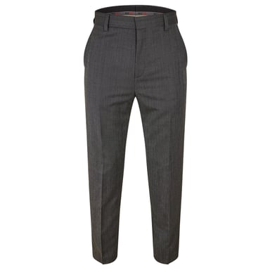 Hugo Mens Cotton Straight Leg Trousers (Grey)
