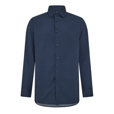 Scotch And Soda Mens Stripe Long-Sleeved Shirt (Navy)