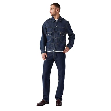 Levis Mens 505 Deepest Denim Straight Leg Jeans (Blue)