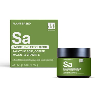 Dr. Botanicals Anti-Ageing Salicylic Acid Exfoliator with Coffee, Walnut & Vitamin E 30ml for Acne, Blemishes, Large Pores