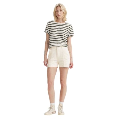 Levis Womens/Ladies Denim Carpenter Shorts (White)
