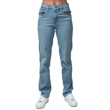 Levis Womens/Ladies 724 Cotton High Rise Jeans (Light Blue)