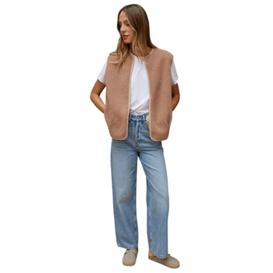 Threadbare Womens/Ladies Niya Borg Lightweight Gilet (Mauve)