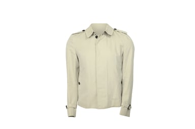 Burberry Gabardine Harringtonjacka i Beige Bomull