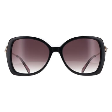 Ted Baker TB1773 Vallie 001 glanzend zwart donkergrijs gradiënt zonnebril