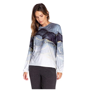 PJ Salvage Womens/Ladies Ombre Top (Black/Grey/Gold)