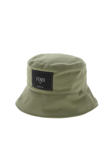 Bucket hat met logo-label