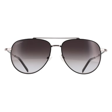 Salvatore Ferragamo SF226S 086 zonnebril met kleurverloop van zwart naar licht rutheniumgrijs