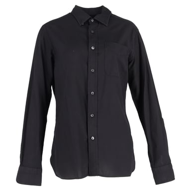 Tom Ford Button Down Shirt in Black Cotton